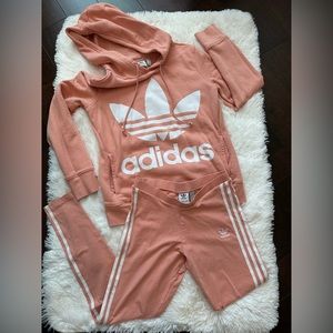 Adidas hoodie and pant set. Hoodie size XS and pants size S.